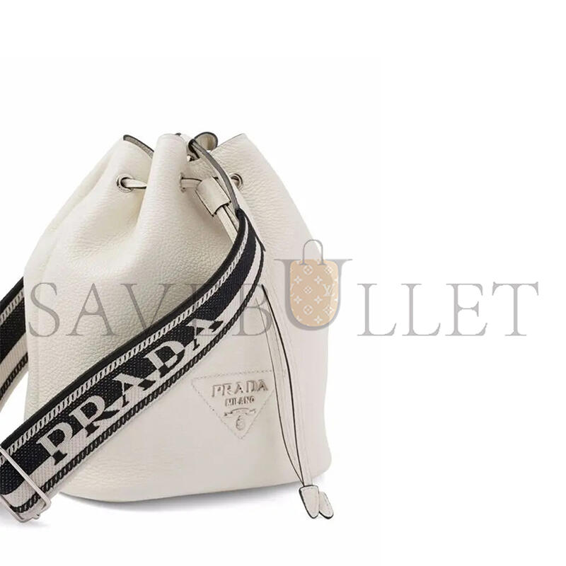 PRADA LEATHER BUCKET SHOULDER BAG CROSSBODY BAG REGULAR 1BE060 (25*20*14cm) 